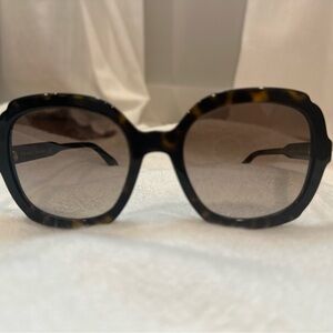 Prada Tortoiseshell Frame Sunglasses with Brown Gradient Lenses